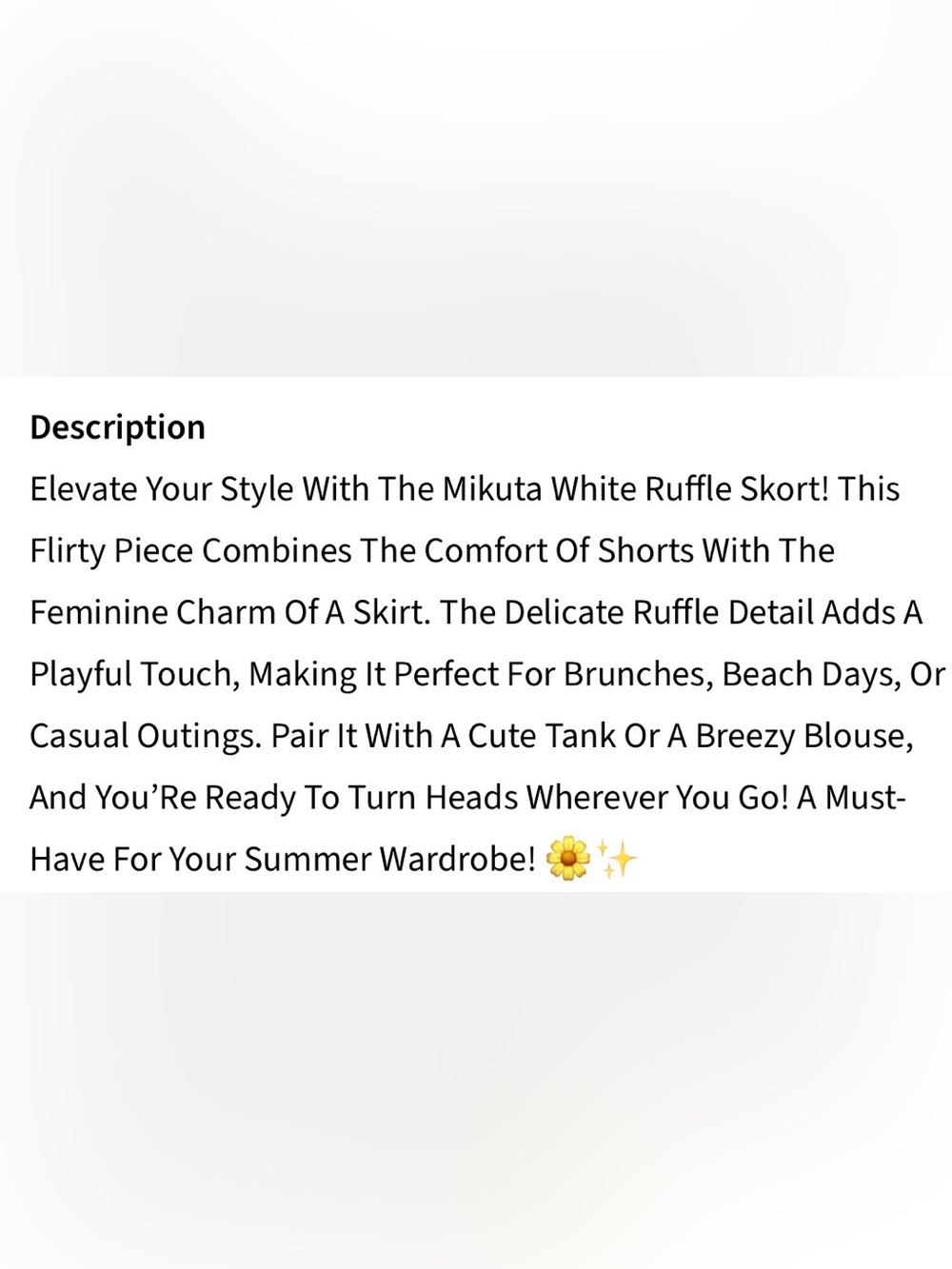 Mikuta White Ruffle Skort - Picture 4 of 7